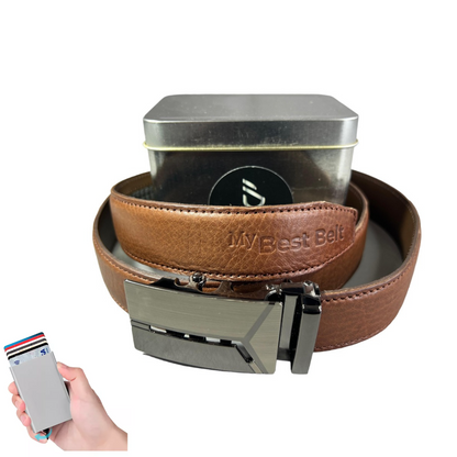 CINTO DE CUERO  + WALLET DE REGALO