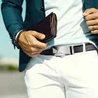 Cinto De Diseño. Cuero Doble, Ajuste perfecto, hebilla automática.