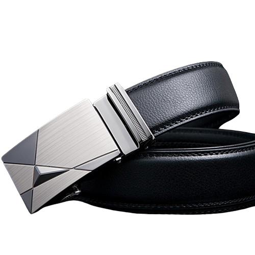 Cinto y  Diseño. Cuero Doble, Ajuste perfecto, hebilla automática