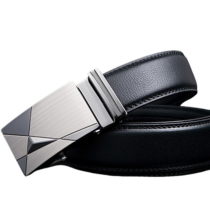 Cinto y  Diseño. Cuero Doble, Ajuste perfecto, hebilla automática