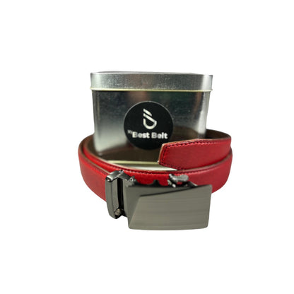 Cinto De Diseño. Cuero Doble, Ajuste perfecto, hebilla automática