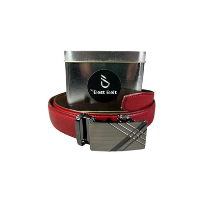 Cinto De Diseño. Cuero Doble, Ajuste perfecto, hebilla automática.