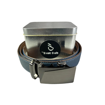 Cinto De Diseño. Cuero Doble, Ajuste perfecto, hebilla automática