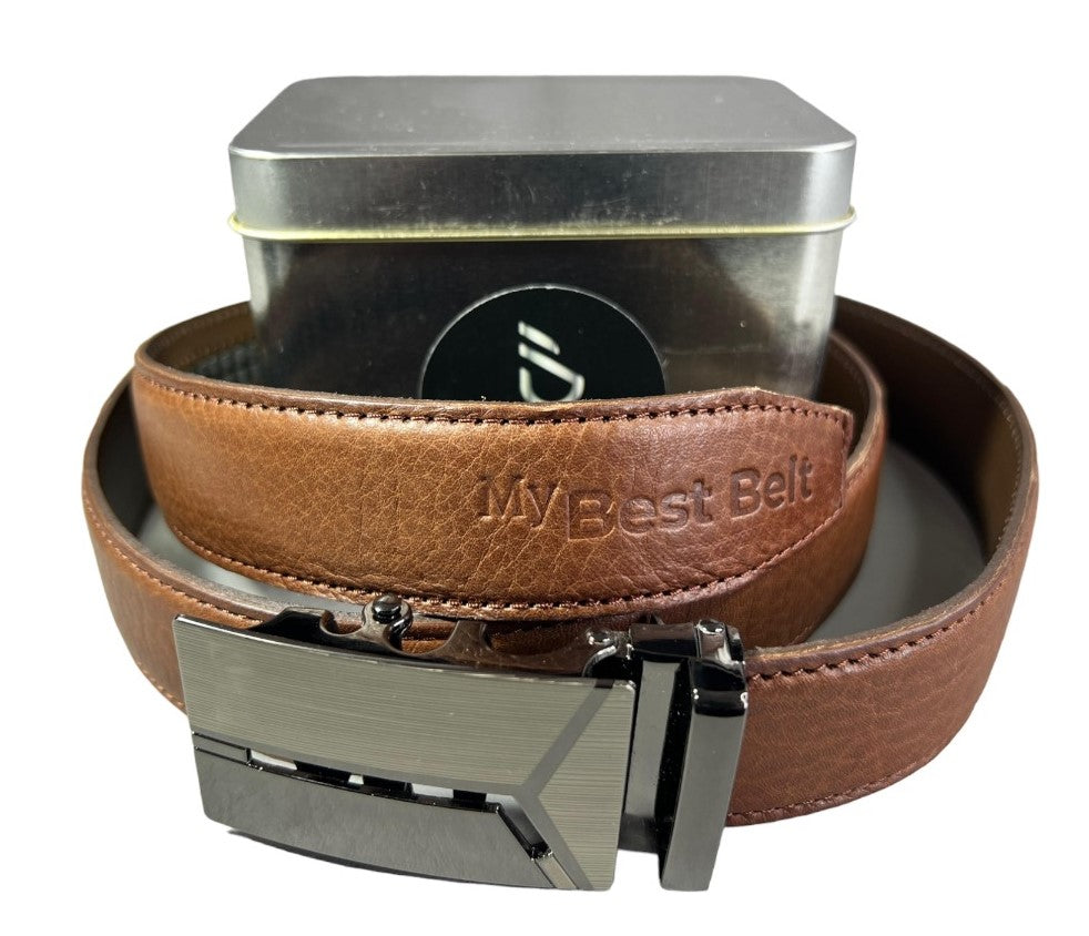 Cinto De Diseño. Cuero Doble, Ajuste perfecto, hebilla automática .