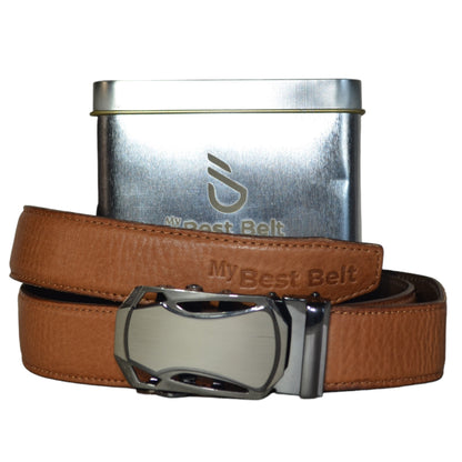 Cinto De Diseño. Cuero Doble, Ajuste perfecto, hebilla automática..