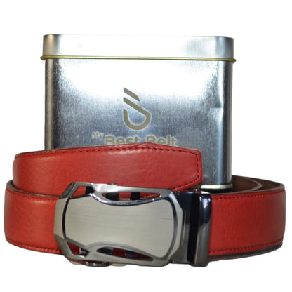 Cinto De Diseño. Cuero Doble, Ajuste perfecto, hebilla automática..